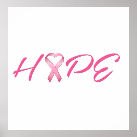 Lint 2 van Kanker van de hoop Roze Poster (Voorkant)
