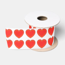 Lint - 3-D rood hart (2 rijen)