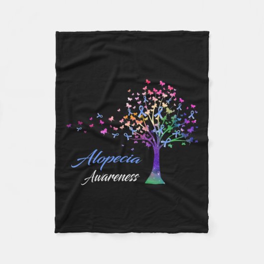 Lint Alopecia Awareness Fleece Deken (Voorkant)