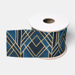 Lint - Art Deco Blauw & Goud Gespegeld
