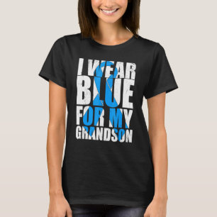 Lint Autisme Ik Draag Blauw Voor Mijn Kleinzoon Au T-shirt