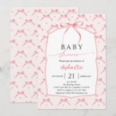 Lint Baby Meisje Shower Kaart (Voorkant / Achterkant)