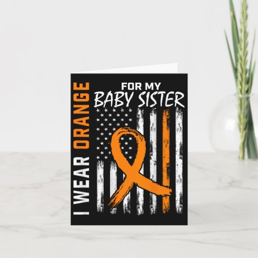 Lint Baby zuster leukemie bewustzijn Kaart (Voorkant)