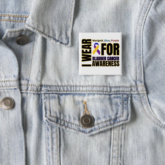 Lint bladerkanker vierkante button 5,1 cm (In situ)