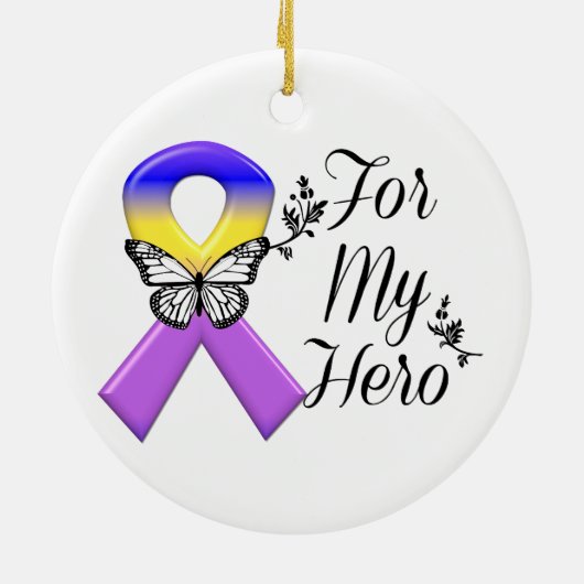 Lint bladerkanker voor mijn heleboel keramisch ornament (Achterkant)