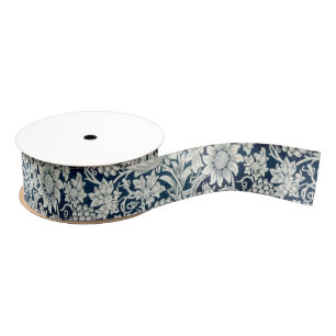 Lint - Blauw en Wit Art Nouveau Patroon