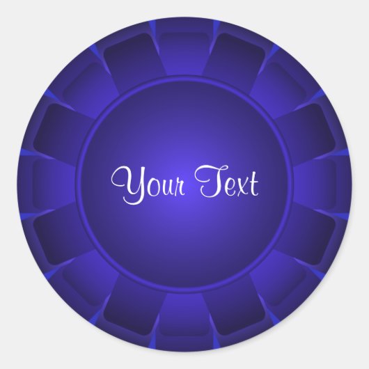 Lint blauw legen om aan te passen ronde sticker (Voorkant)