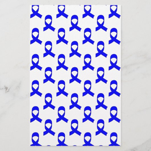 Lint Blauwe Lint Patroon Briefpapier (Voorkant)