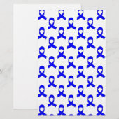 Lint Blauwe Lint Patroon Briefpapier (Voorkant / Achterkant)