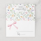 Lint bloemenbruiloft plaats kaart plaatskaartje (Buitenkant ongevouwen)