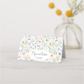 Lint bloemenbruiloft plaats kaart plaatskaartje (Achterkant)