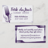 Lint Boegvork Chef Catering visitekaartjes (Voorkant / Achterkant)