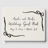 Lint boog moderne elegante bruiloft gastenboek (Voorkant)