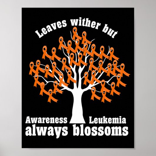 Lint Boom Aml Leukemie Bewustheid Poster (Voorkant)