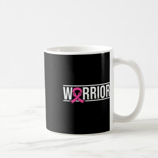 Lint Borstkanker Awareness Warrior Fighter Sur Koffiemok (Rechts)