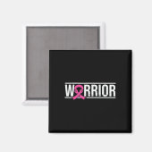 Lint Borstkanker Awareness Warrior Fighter Sur Magneet (Voorkant / Achterkant)
