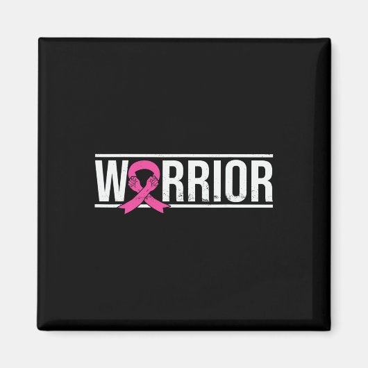 Lint Borstkanker Awareness Warrior Fighter Sur Magneet (Voorkant)