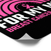 Lint Borstkanker Bewustzijn Ik Draag roze voor mij Poster (Hoek)