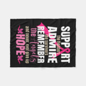 Lint borstkankerbewustzijn fleece deken (Voorkant (Horizontaal))