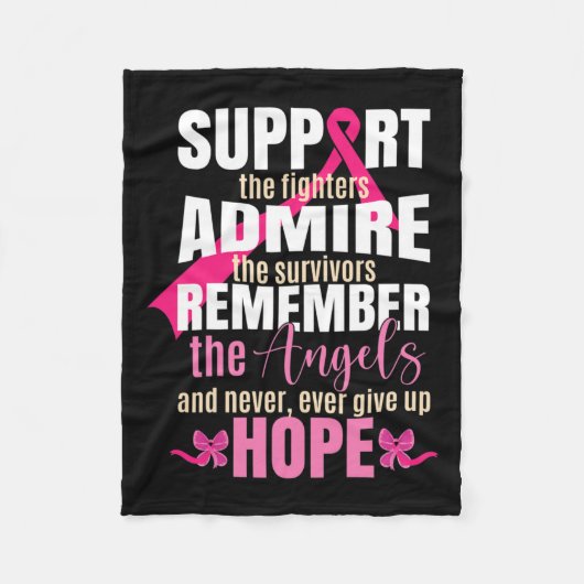 Lint borstkankerbewustzijn fleece deken (Voorkant)