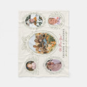 Lint & Botanische Lijsten 5 Foto Grootouders Fleece Deken (Voorkant)