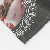 Lint Botanische Lijsten 5 Foto Grootouders Zwart Fleece Deken (Hoek)