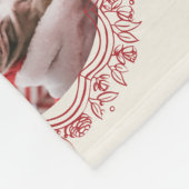 Lint & Botanische Lijsten 5 Foto Red Christmas Fleece Deken (Hoek)