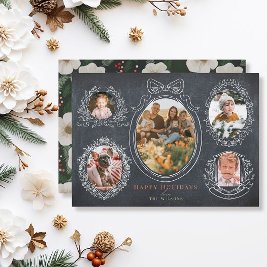 Lint & Botanische Lijstjes 5 Foto Kerstkaart