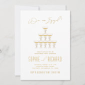 Lint Champagne Tower Fontein Verlovingsfeest Kaart (Voorkant)