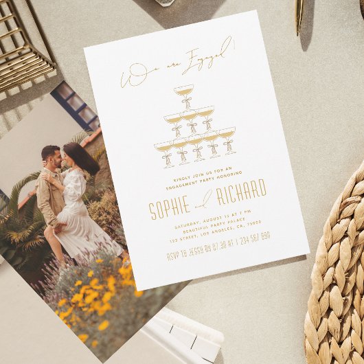 Lint Champagne Tower Fontein Verlovingsfeest Kaart