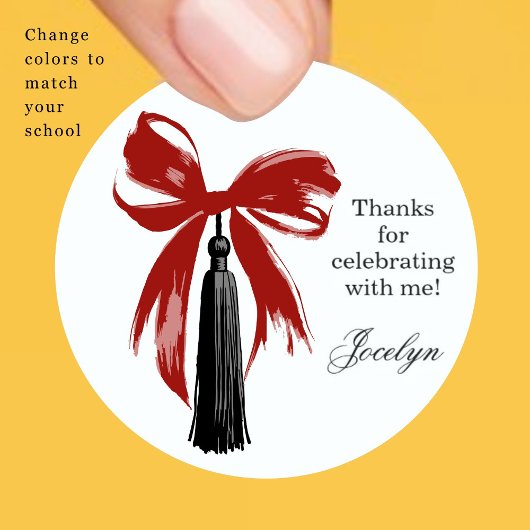 Lint Coquette Afstudeerfeest Favor Sticker