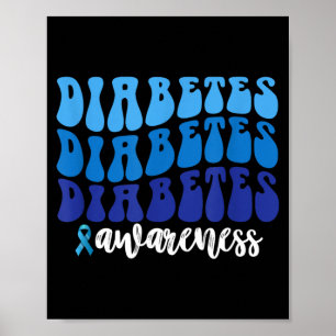 Lint Diabetes Bewustzijn Grafisch Poster