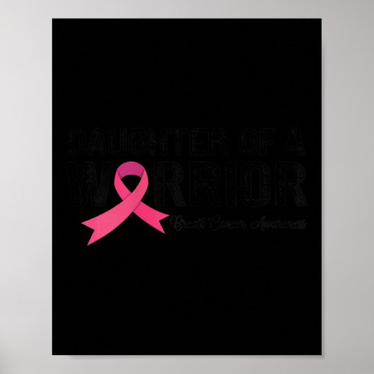 Lint Dochter Van Een Krijger Borstkanker Bewustzij Poster (Voorkant)