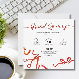 Lint doorknippen Grand opening Uitnodiging