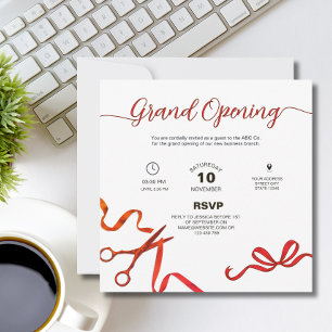 Lint doorknippen Grand opening Uitnodiging