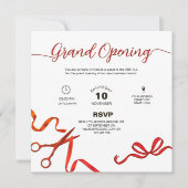 Lint doorknippen Grand opening Uitnodiging (Voorkant)