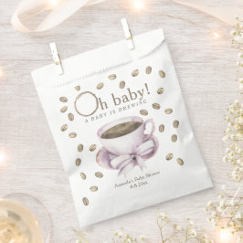 Lint en babyborrel met koffiezetten bedankzakje