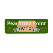 Lint- en Banner-aangepaste honingpot Etiket (Voorkant)