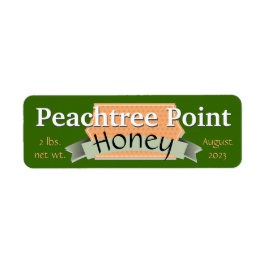 Lint- en Banner-aangepaste honingpot Etiket