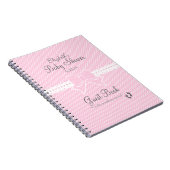 Lint en Bow-Baby shower gastboek Notitieboek (Rechterzijde)