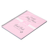 Lint en Bow-Baby shower gastboek Notitieboek (Linkerzijde)