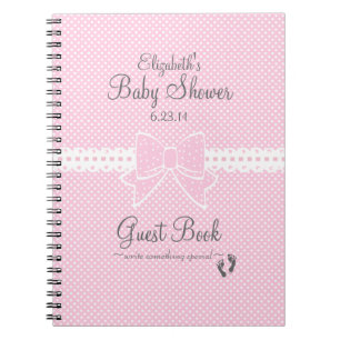 Lint en Bow-Baby shower gastboek Notitieboek