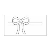 Lint en Bow Wood Art Stamp Rubberstempel (Afrduk)