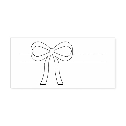 Lint en Bow Wood Art Stamp Rubberstempel (Afrduk)