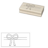 Lint en Bow Wood Art Stamp Rubberstempel (Gestempeld)