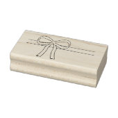 Lint en Bow Wood Art Stamp Rubberstempel (Stempel)