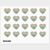 Lint en Burlap Heart Hart Sticker (Vel)
