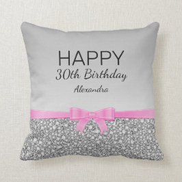 Lint en Glitter Verjaardag Kussen