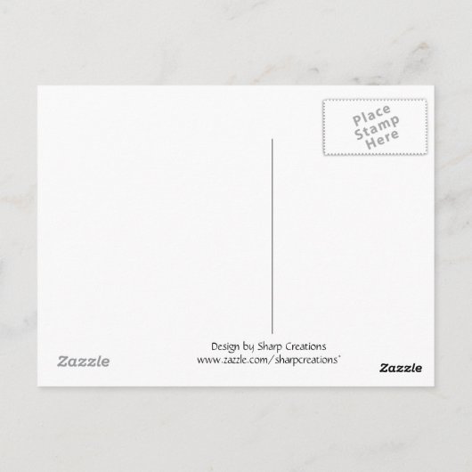 Lint en hart briefkaart (Achterkant)