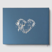 Lint en Hart Huwelijk - Blauw Gastenboek (Achterkant)